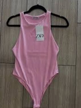 ZARA Light Pink Girls' Sleeveless One-Piece Bodysuit